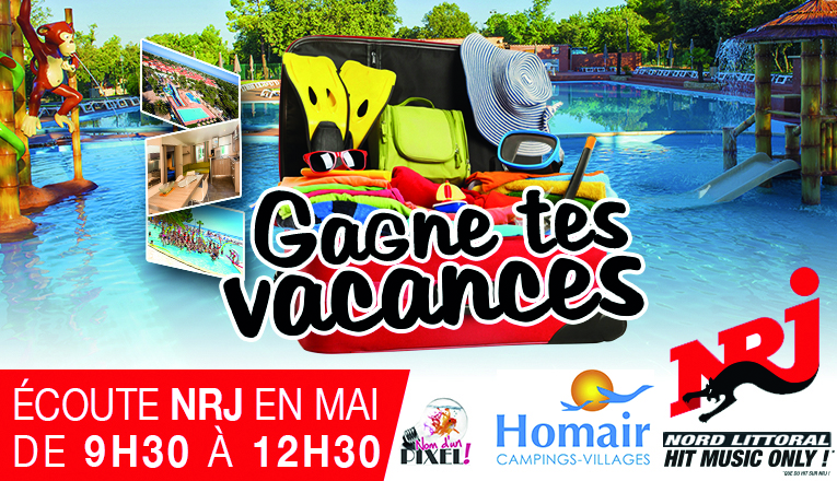 Gagnez vos vacances en camping en écoutant NRJ Nord Littoral